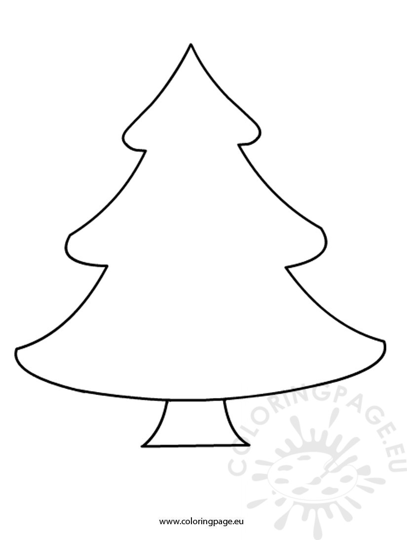 Free Christmas Tree Template – Coloring Page - Free Printable Christmas Tree Template