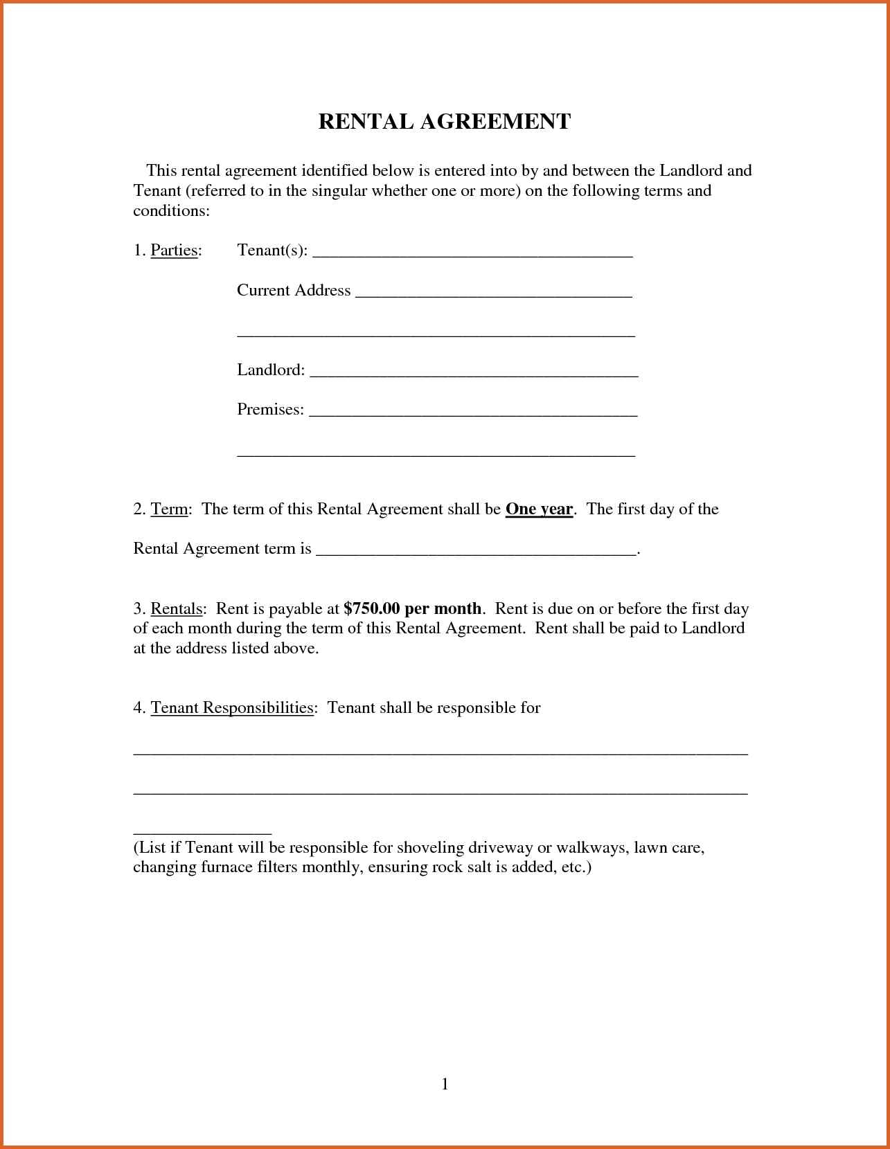 Free Colorado Standard Residential Lease Agreement Template Pdf - Free Printable Residential Rental Agreement Forms