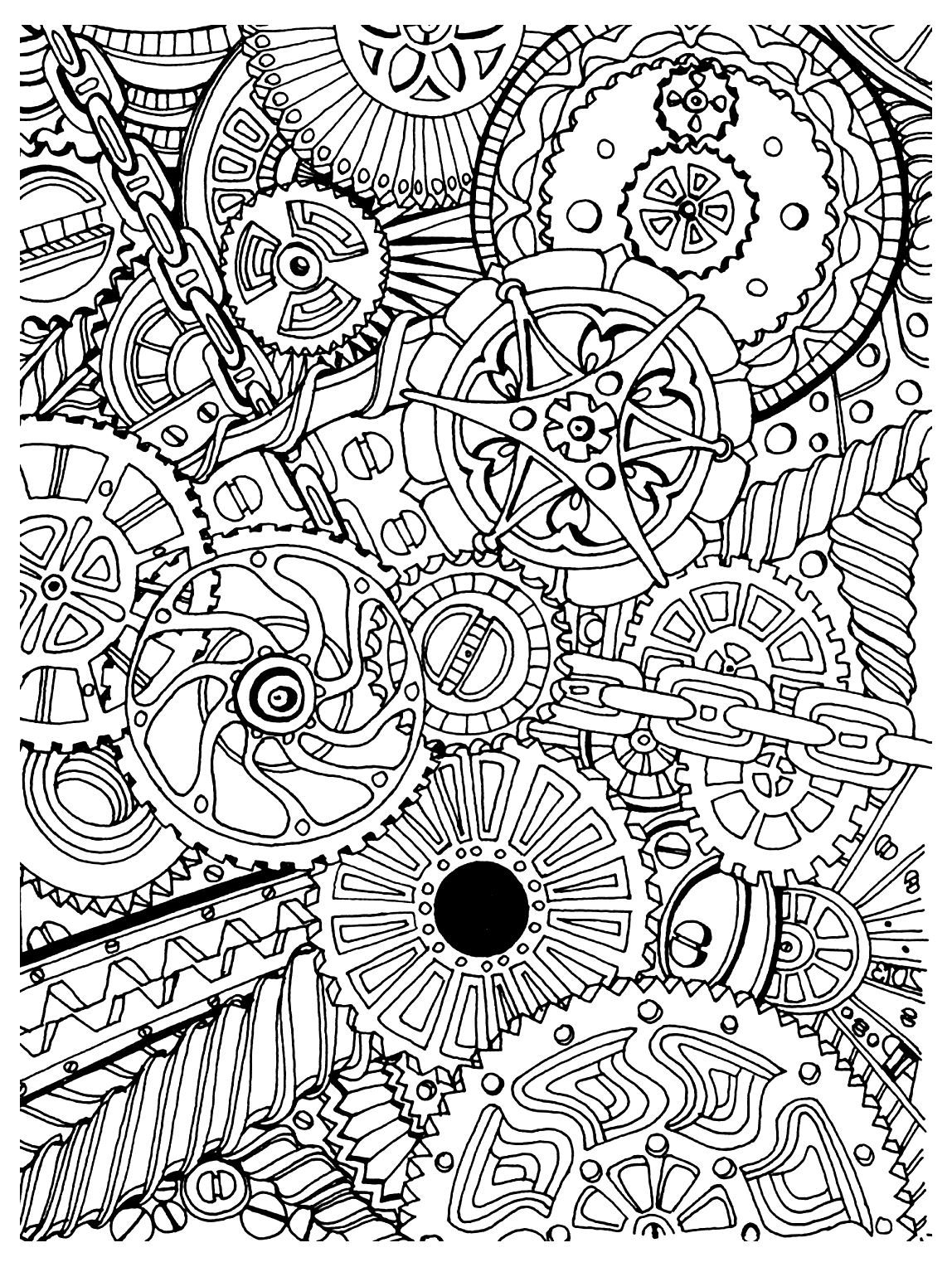 Free Coloring Page Coloring-Adult-Zen-Anti-Stress-Mechanisms-To - Free Printable Zen Coloring Pages