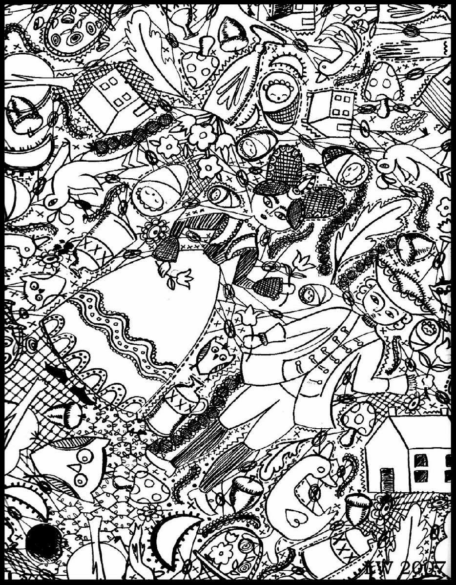 Free Coloring Page «Coloring-Doodle-Art-Doodling-4». | Adult - Free Printable Doodle Art Coloring Pages