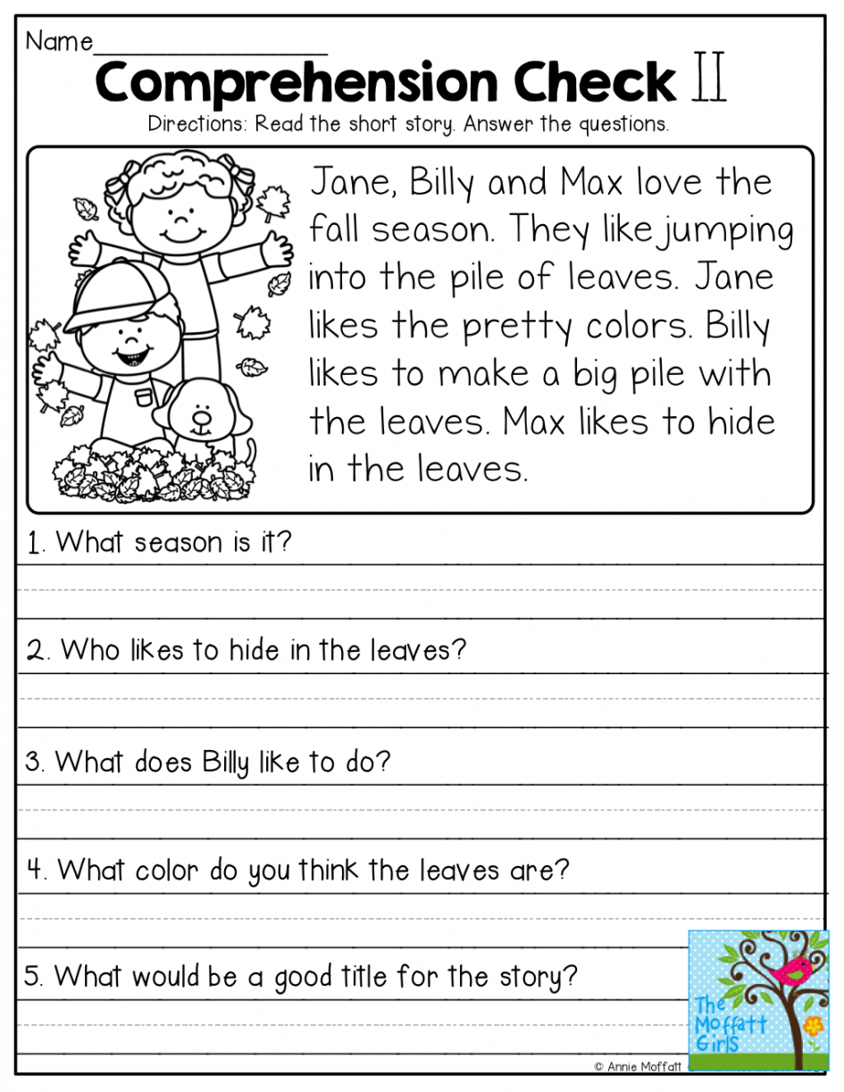 Free Comprehension Worksheets For Grade 1 Free Printable Prehension - Free Printable Comprehension Worksheets For Grade 5