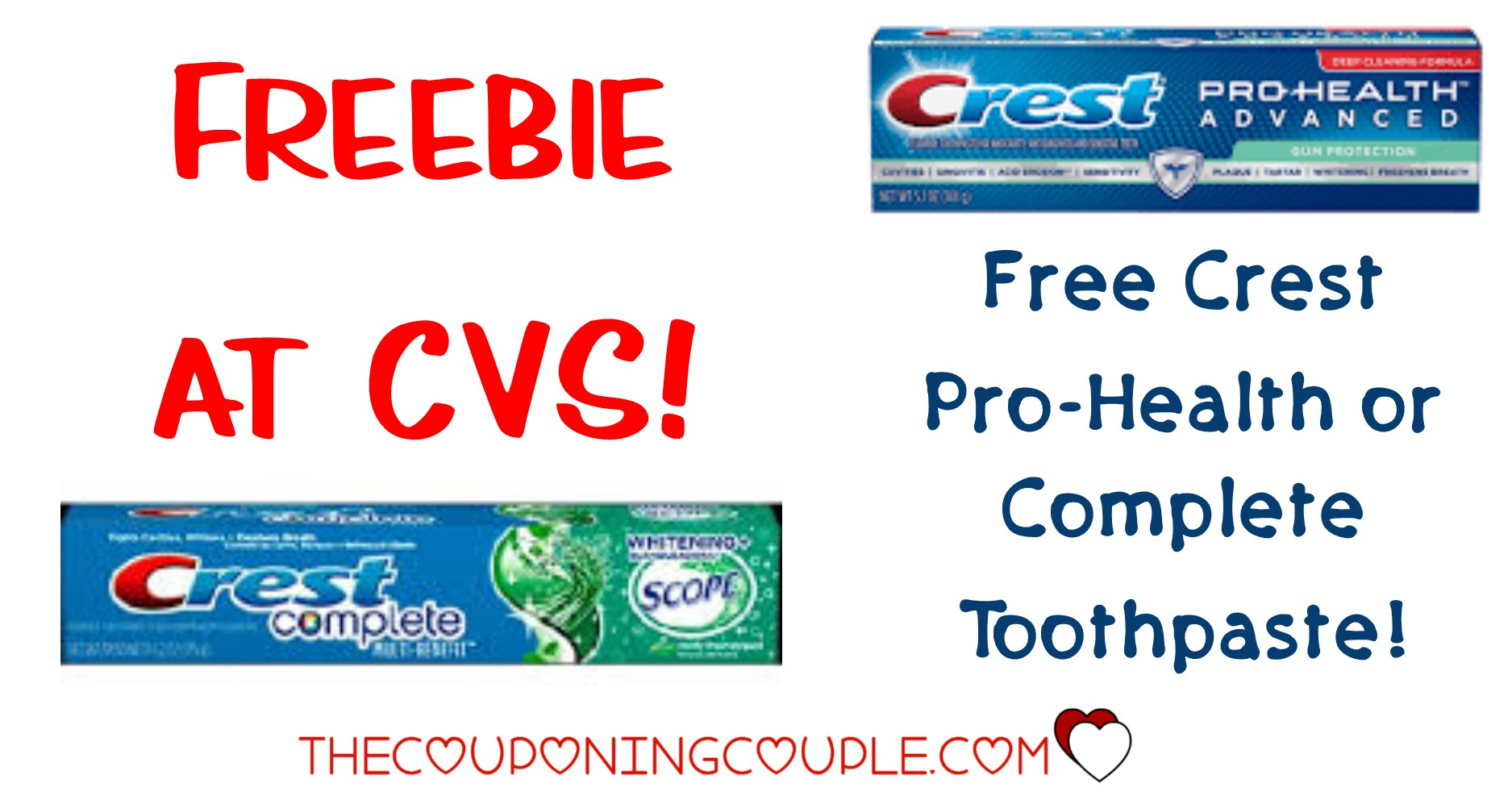 Free! Crest Toothpaste At Cvs! Easy Deal! - Free Printable Crest Coupons