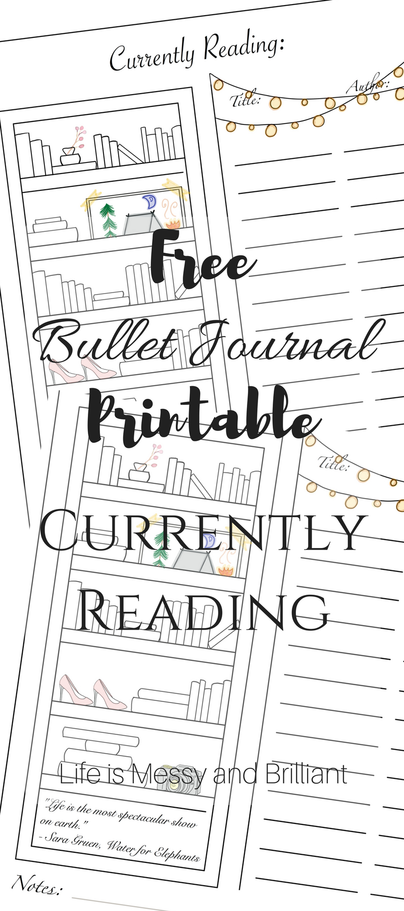 Free Currently Reading Bullet Journal Printable Tracker | Bullet - Free Printable Reading Recovery Books