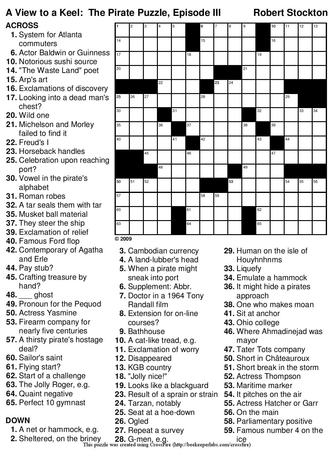 Free Daily Printable Crossword Puzzles – Ezzy - Free Daily Printable Crossword Puzzles