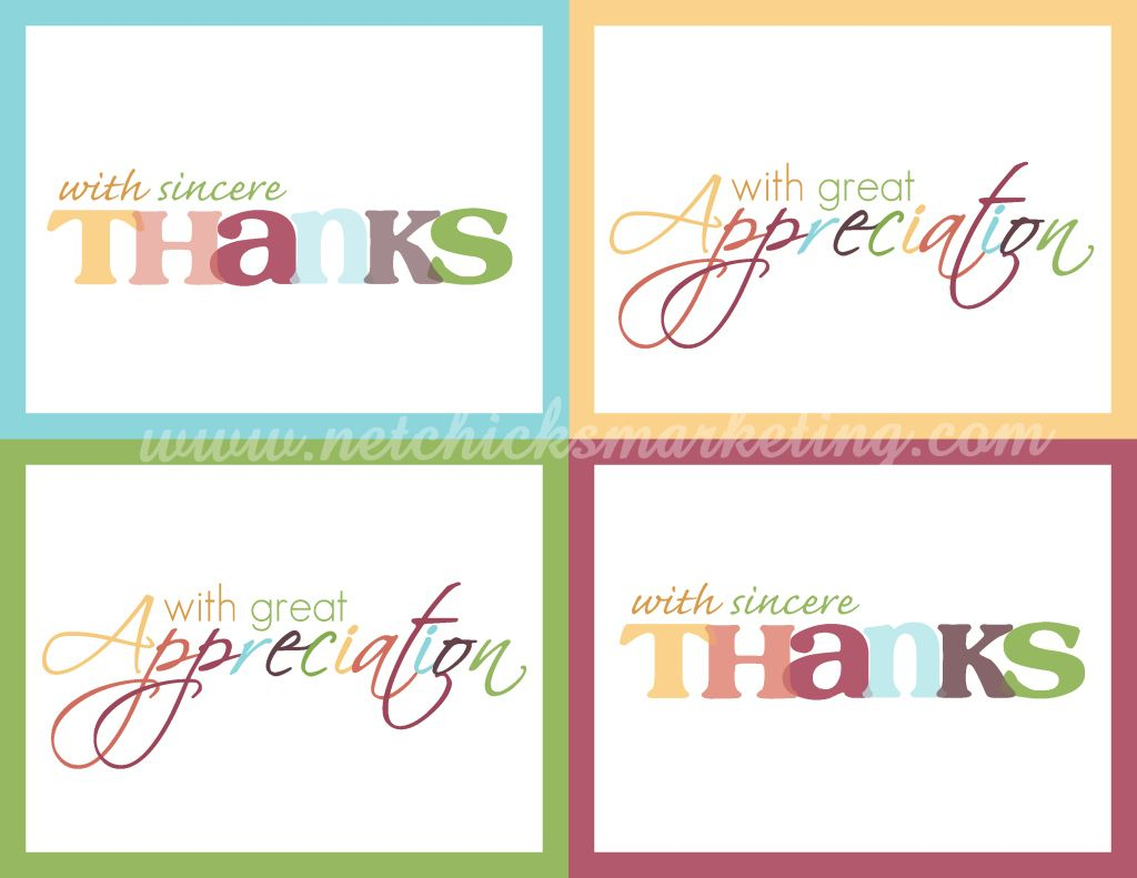 Free Download: Practice Thankfulness Postcards - Very Cute Set Of - Free Printable Custom Thank You Cards