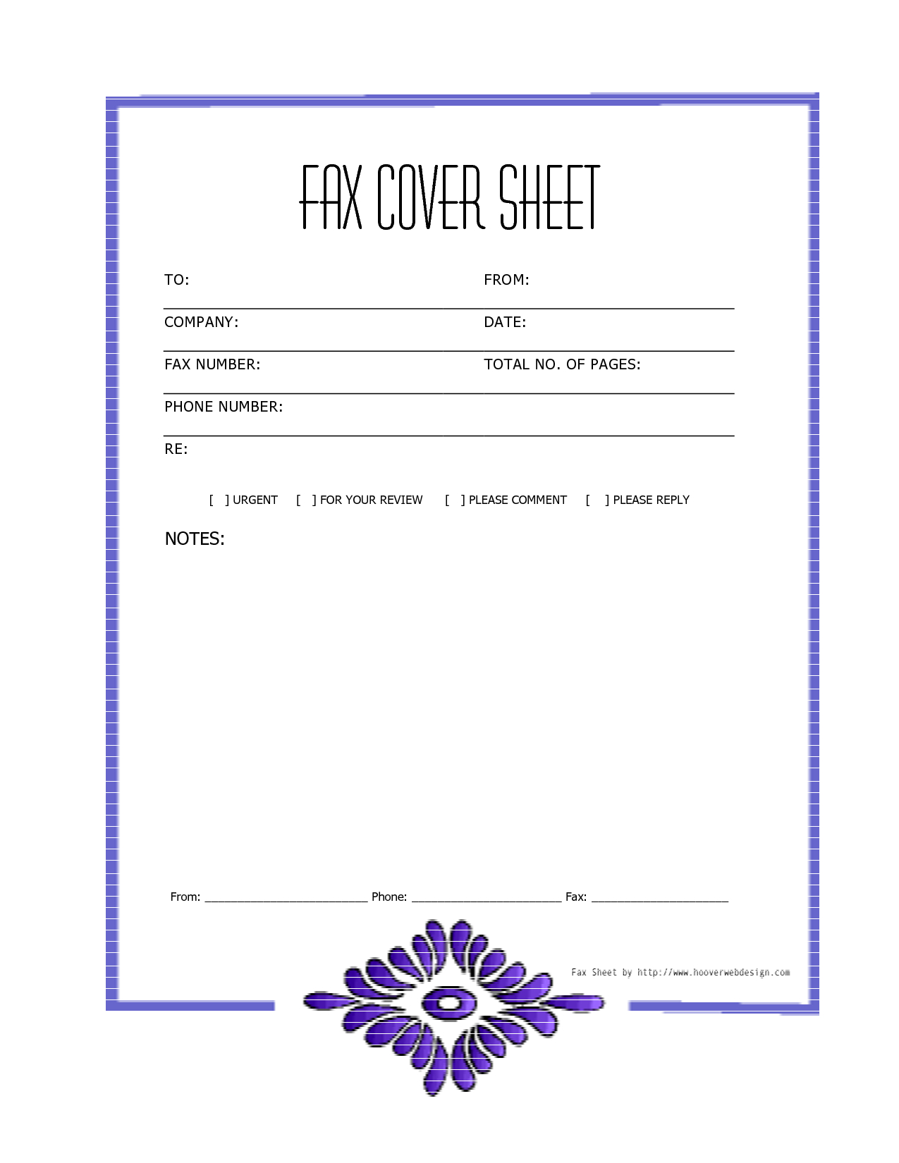 Free Downloads Fax Covers Sheets | Free Printable Fax Cover Sheet - Free Printable Fax Cover Sheet