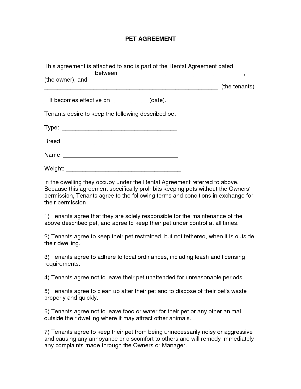 Free Easy Lease Agreement To Print | Free Printable Lease Agreement - Free Printable Lease Agreement Pa