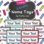 Free Editable!! Chevron, Dots Or Rainbow.simple Name Tags Type In   Free Printable Name Tags For Teachers