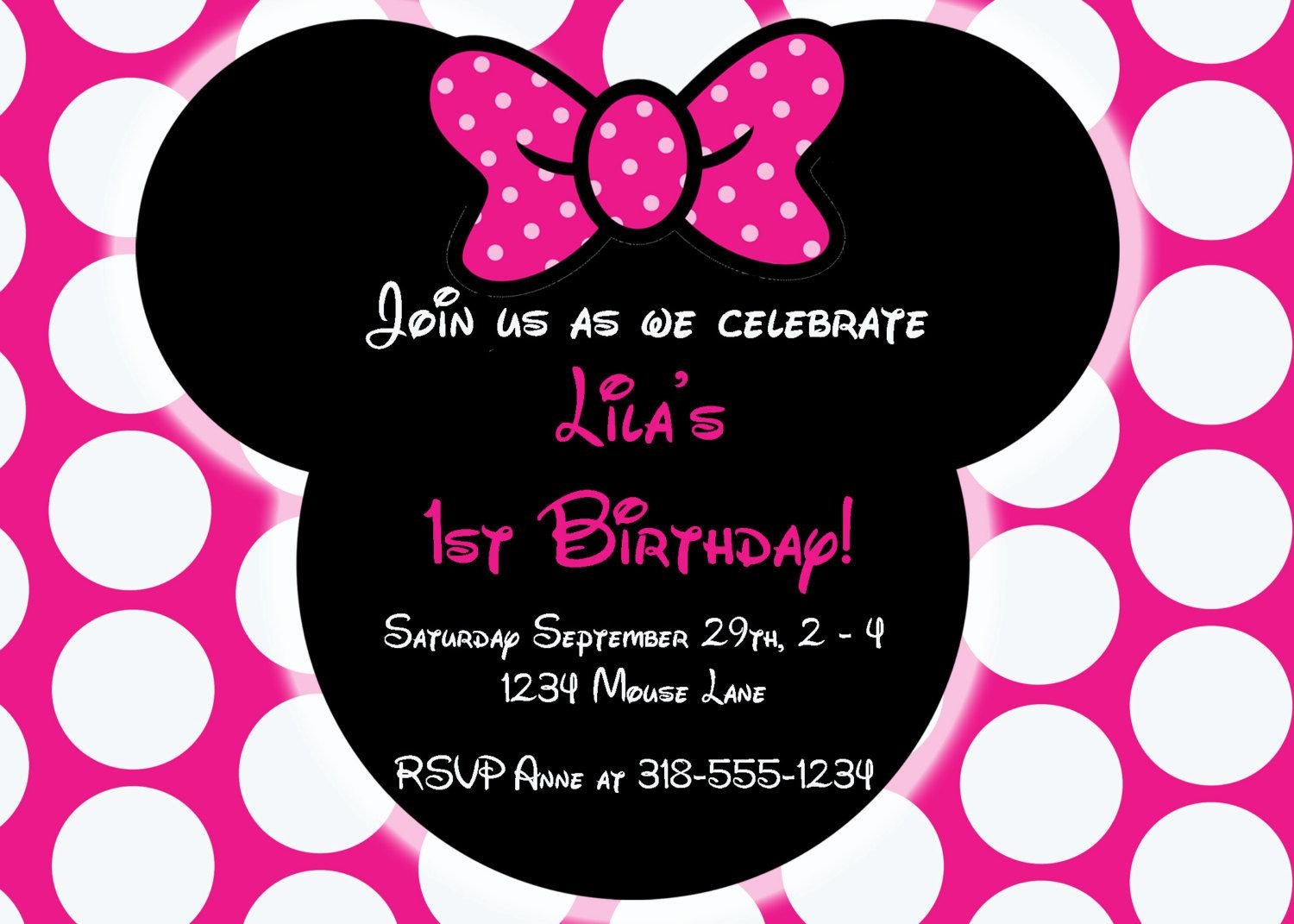 Free Editable Minnie Mouse Birthday Invitations | Minnie Mouse Sba - Free Printable Minnie Mouse Invitations