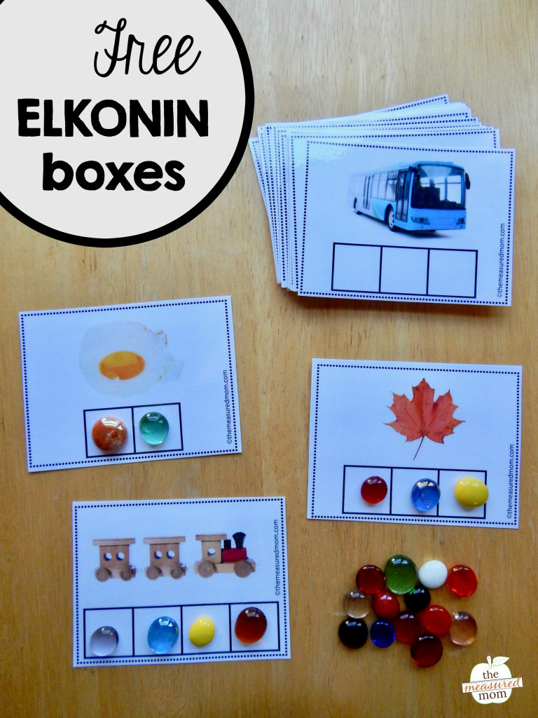 Free Elkonin Boxes - The Measured Mom - Free Printable Elkonin Boxes