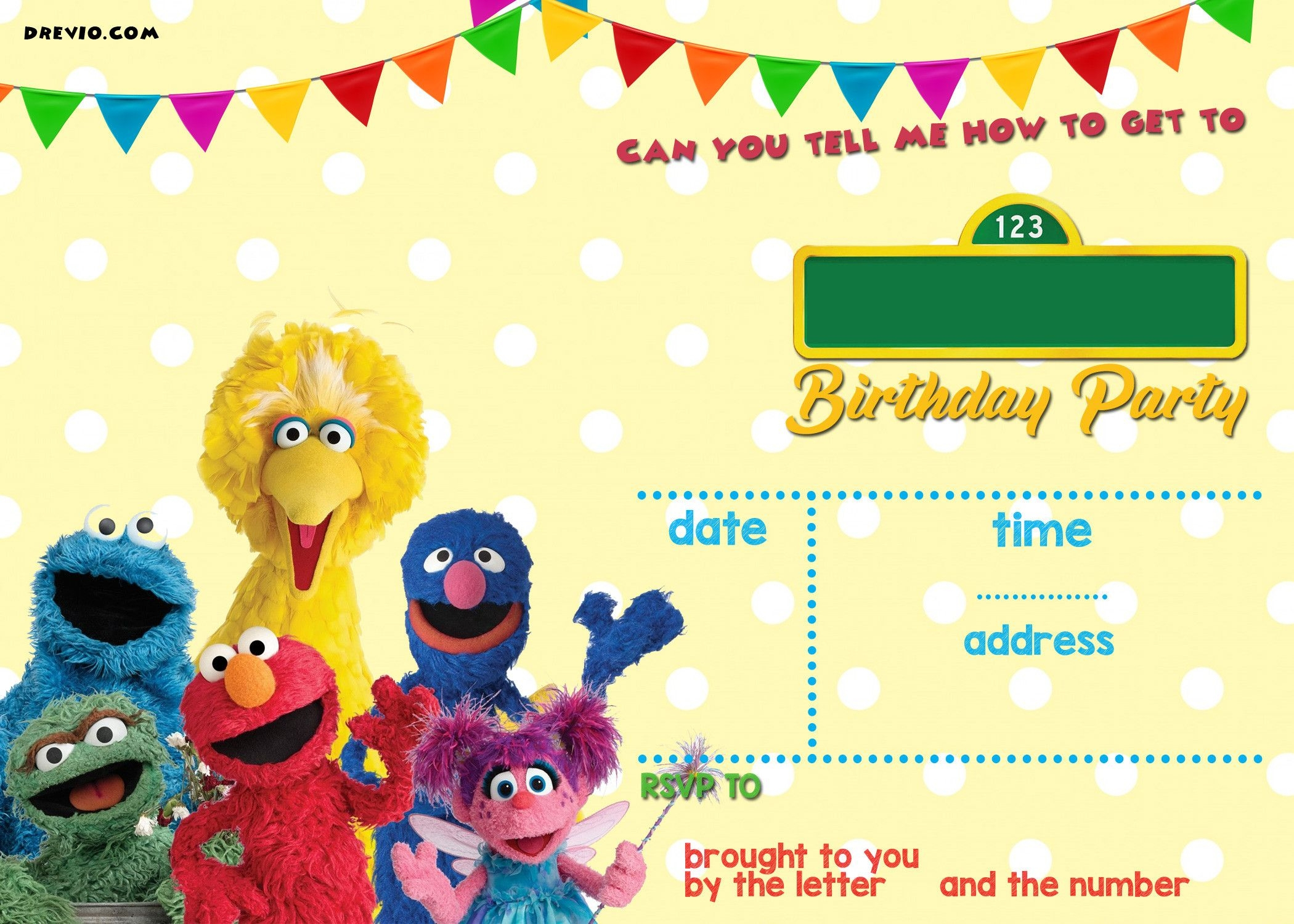 Free Elmo Birthday Invitations Template Simple Free Printable Sesame - Free Printable Sesame Street Cupcake Toppers