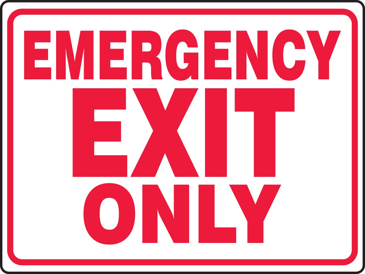 Free Emergency Exit Signs, Download Free Clip Art, Free Clip Art On - Free Printable Emergency Exit Only Signs