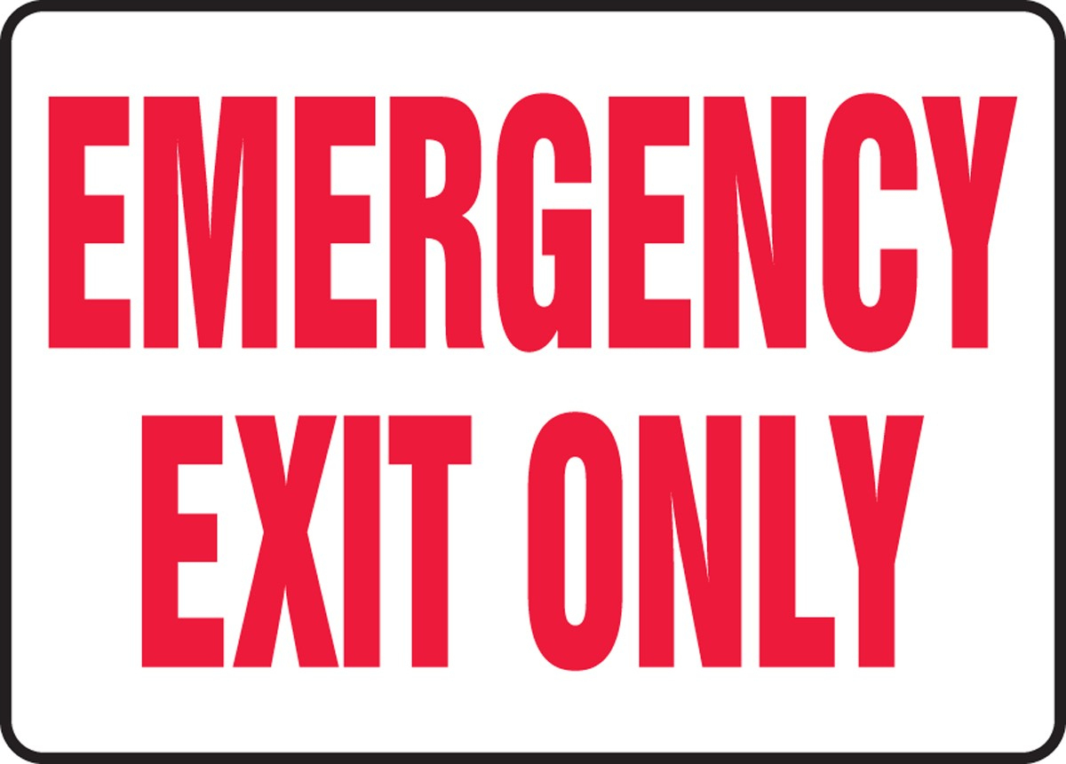 Free Emergency Exit Signs, Download Free Clip Art, Free Clip Art On - Free Printable Emergency Exit Only Signs