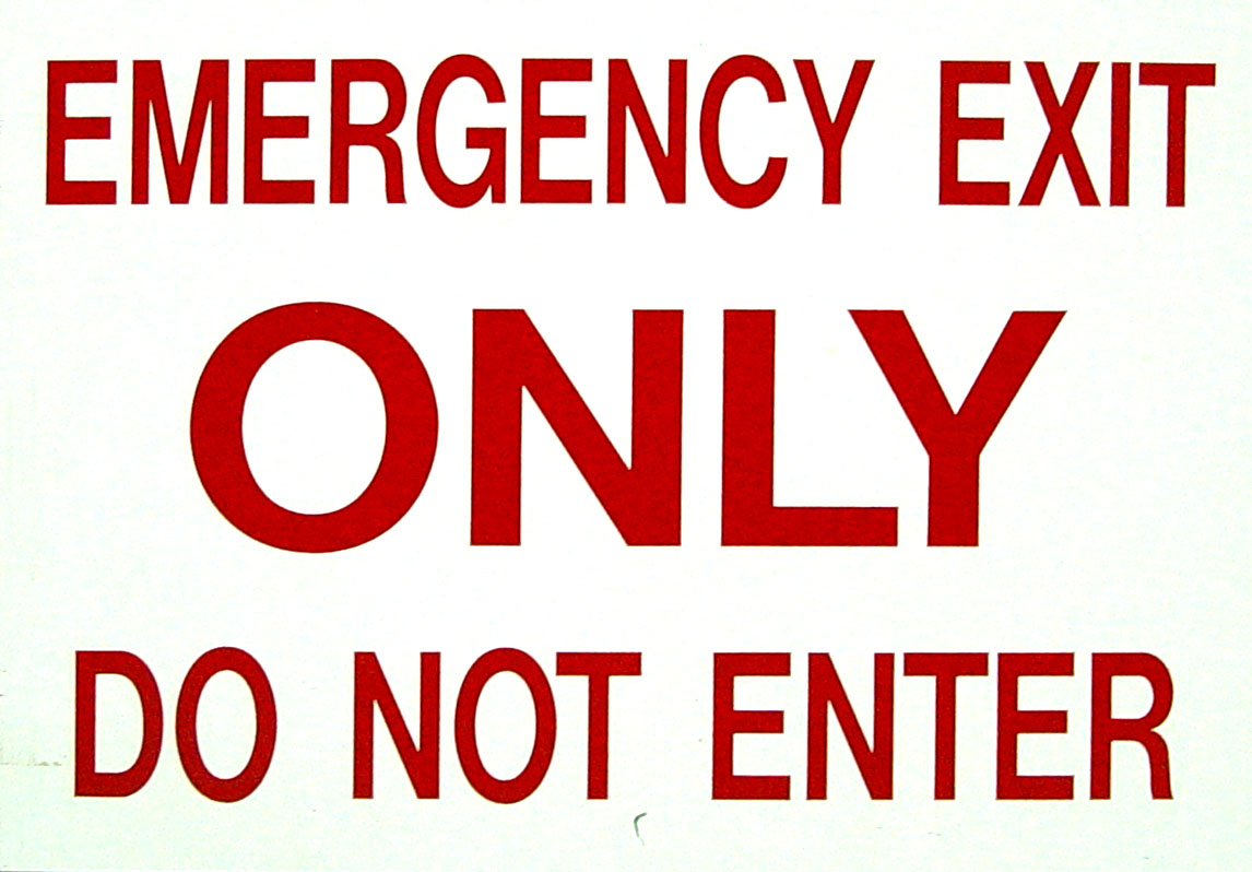 Free Emergency Exit Signs, Download Free Clip Art, Free Clip Art On - Free Printable Not An Exit Sign