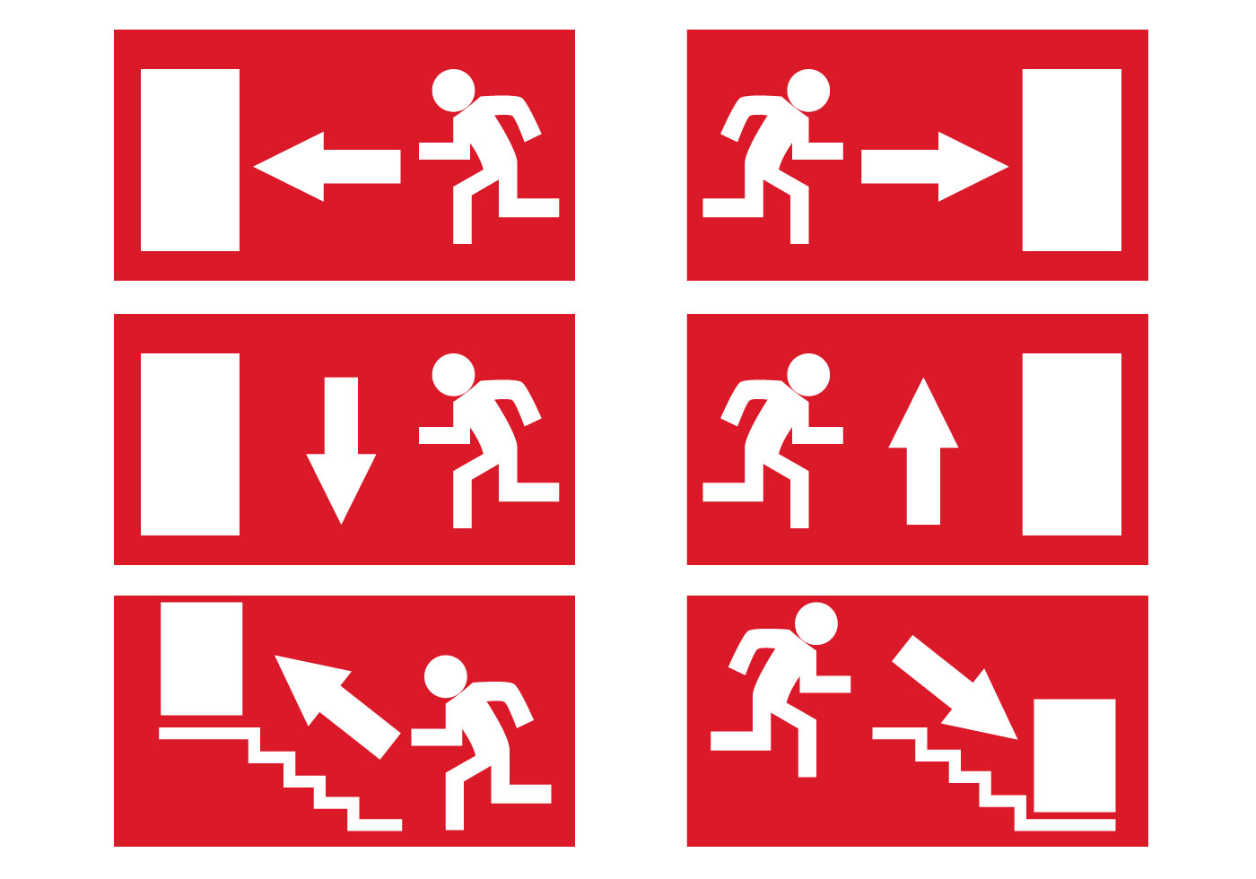 Free Emergency Exit Signs Vector - Download Free Vector Art, Stock - Free Printable Emergency Exit Only Signs