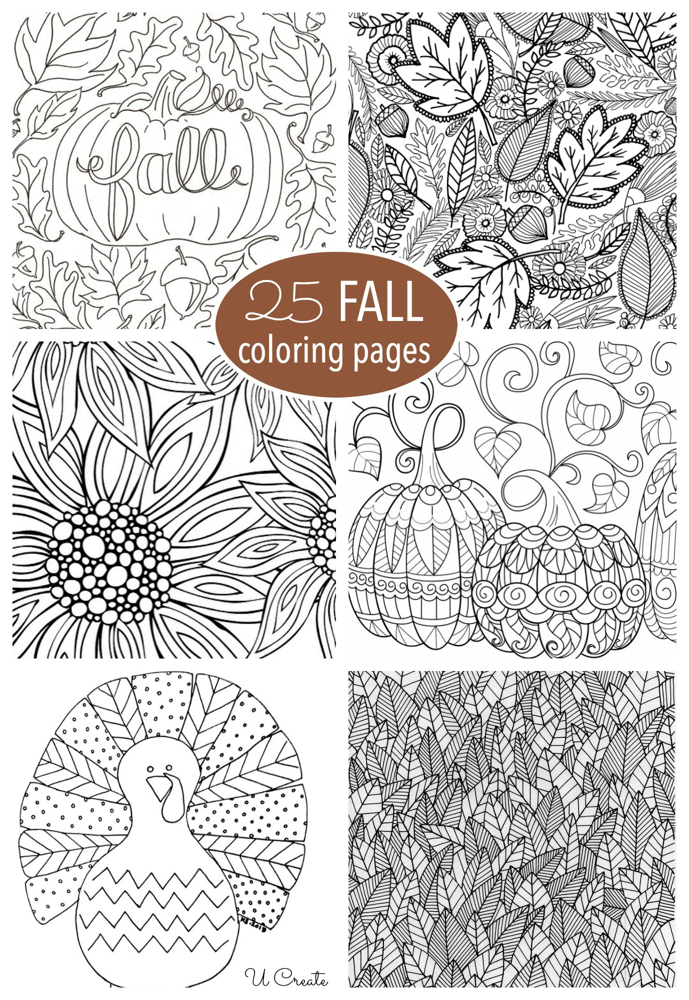 Free Fall Adult Coloring Pages - U Create - Free Fall Printable Coloring Sheets