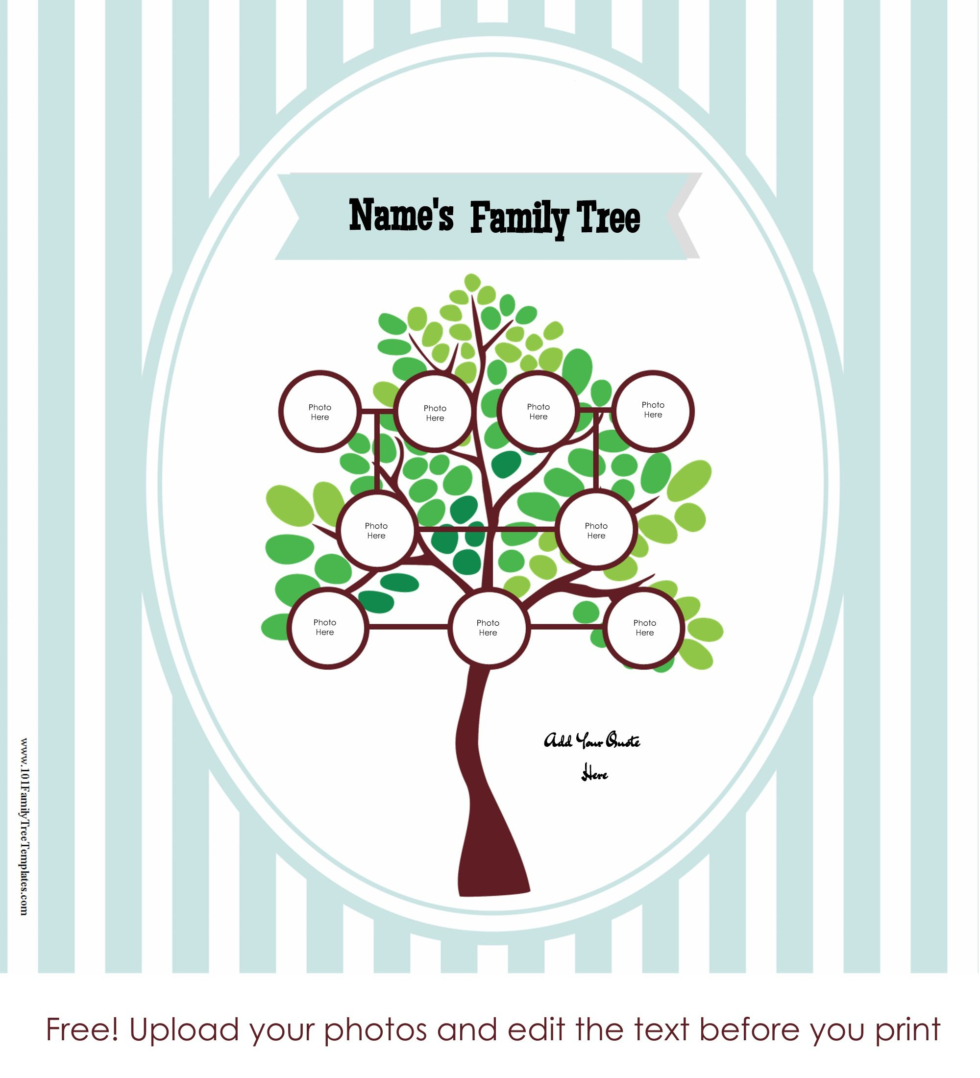 Free Family Tree Poster | Customize Online Then Print At Home - Family Tree Maker Free Printable