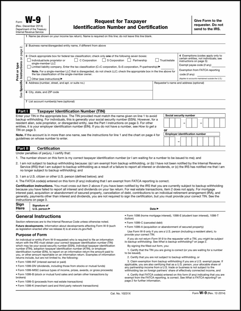 Free Fillable W 9 Form - Form : Resume Examples #a4Y8Bnl86M - W9 Free Printable Form 2016