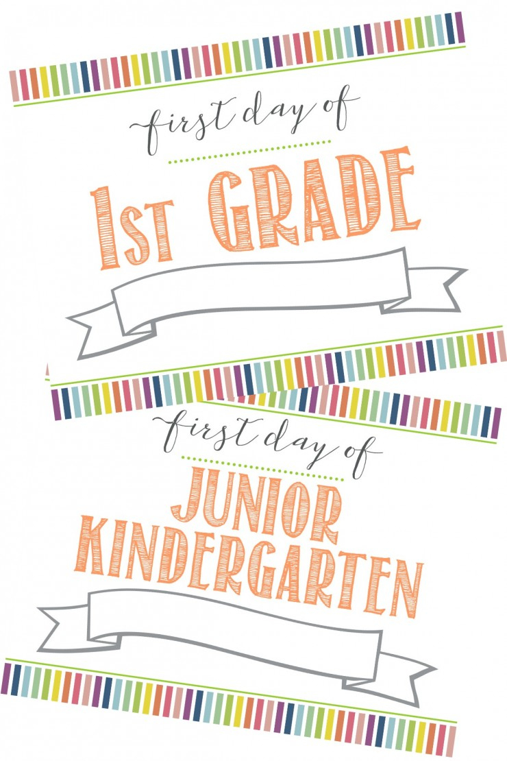 Free First Day Of School Printable Sign (+ Last Day Of School - First Day Of School Printable Free