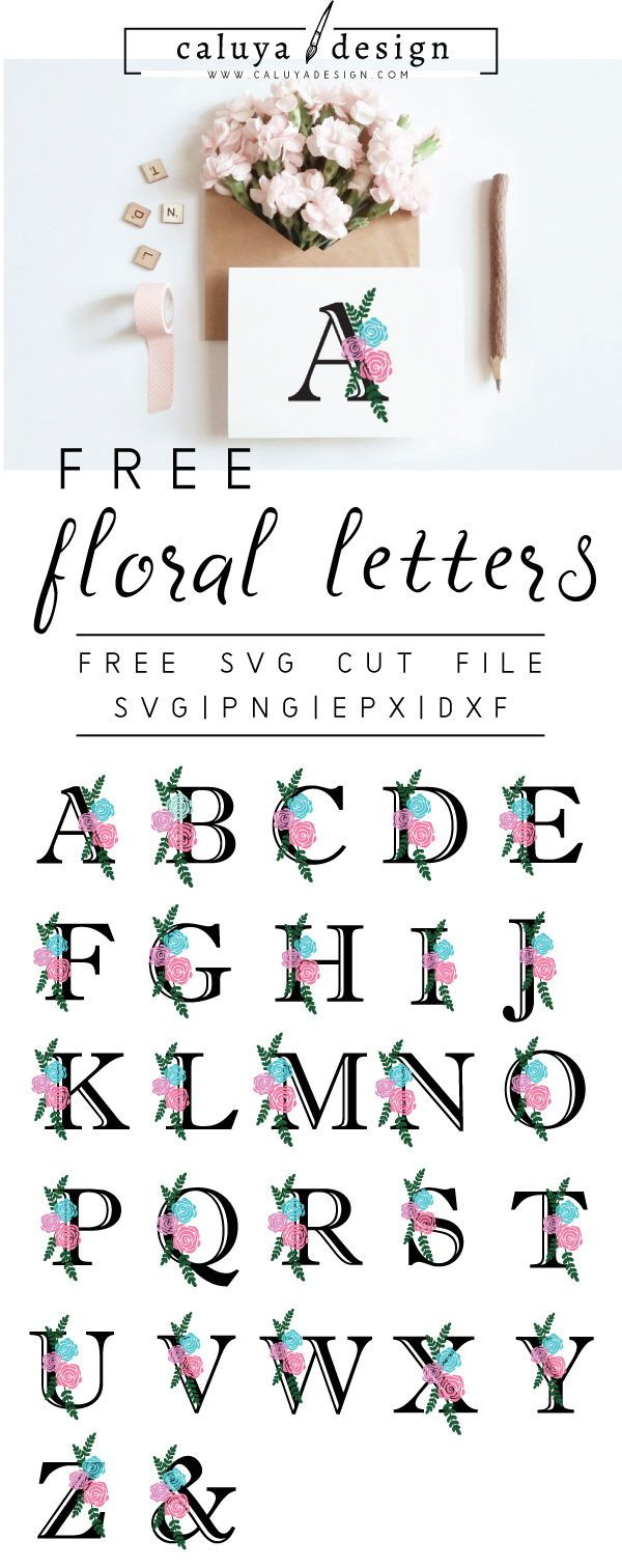Free Floral Letters Svg, Png, Eps &amp;amp; Dxf File Download | Pinterest - Free Printable Clip Art Letters