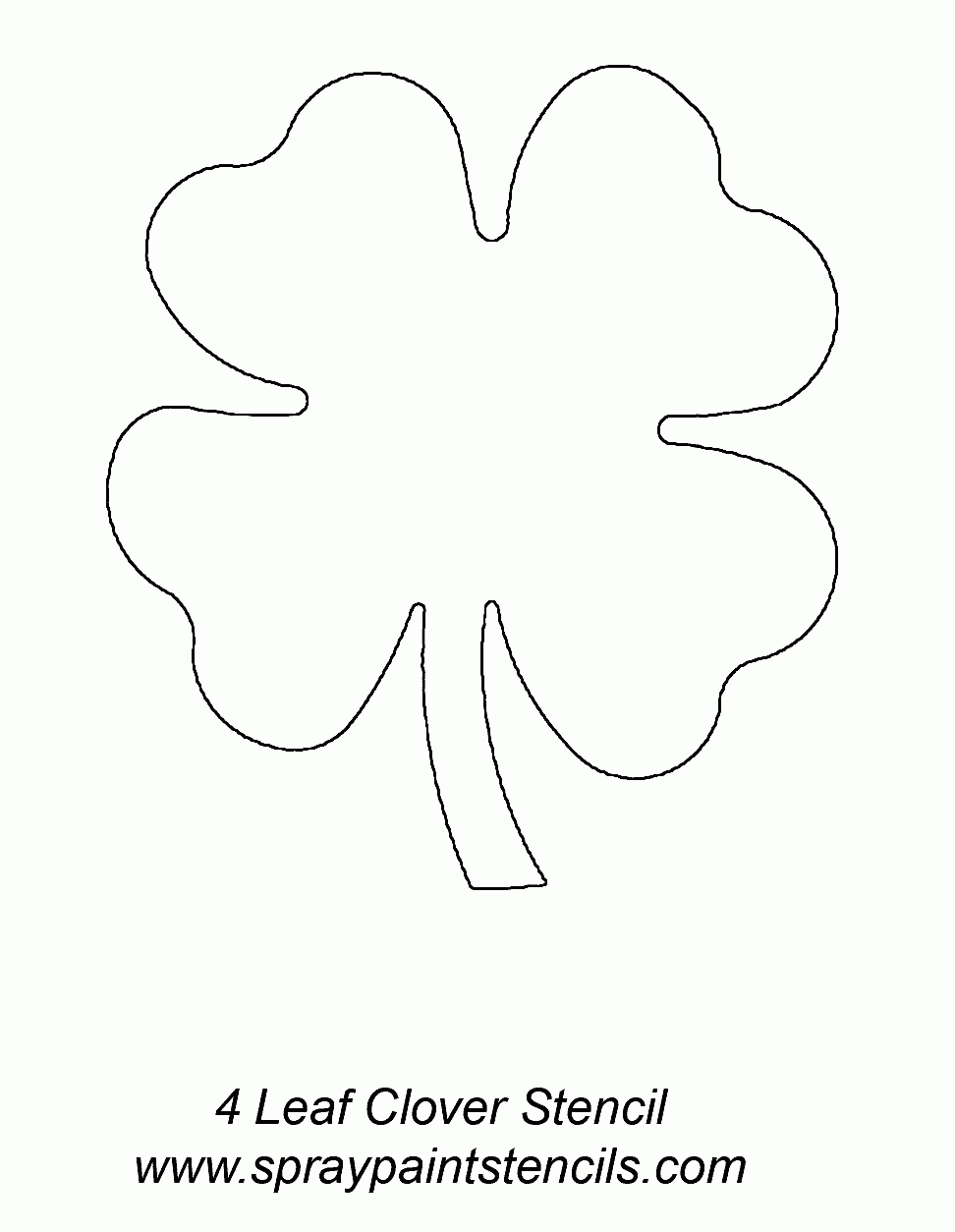 Free Four Leaf Clover Outline, Download Free Clip Art, Free Clip Art - Four Leaf Clover Template Printable Free