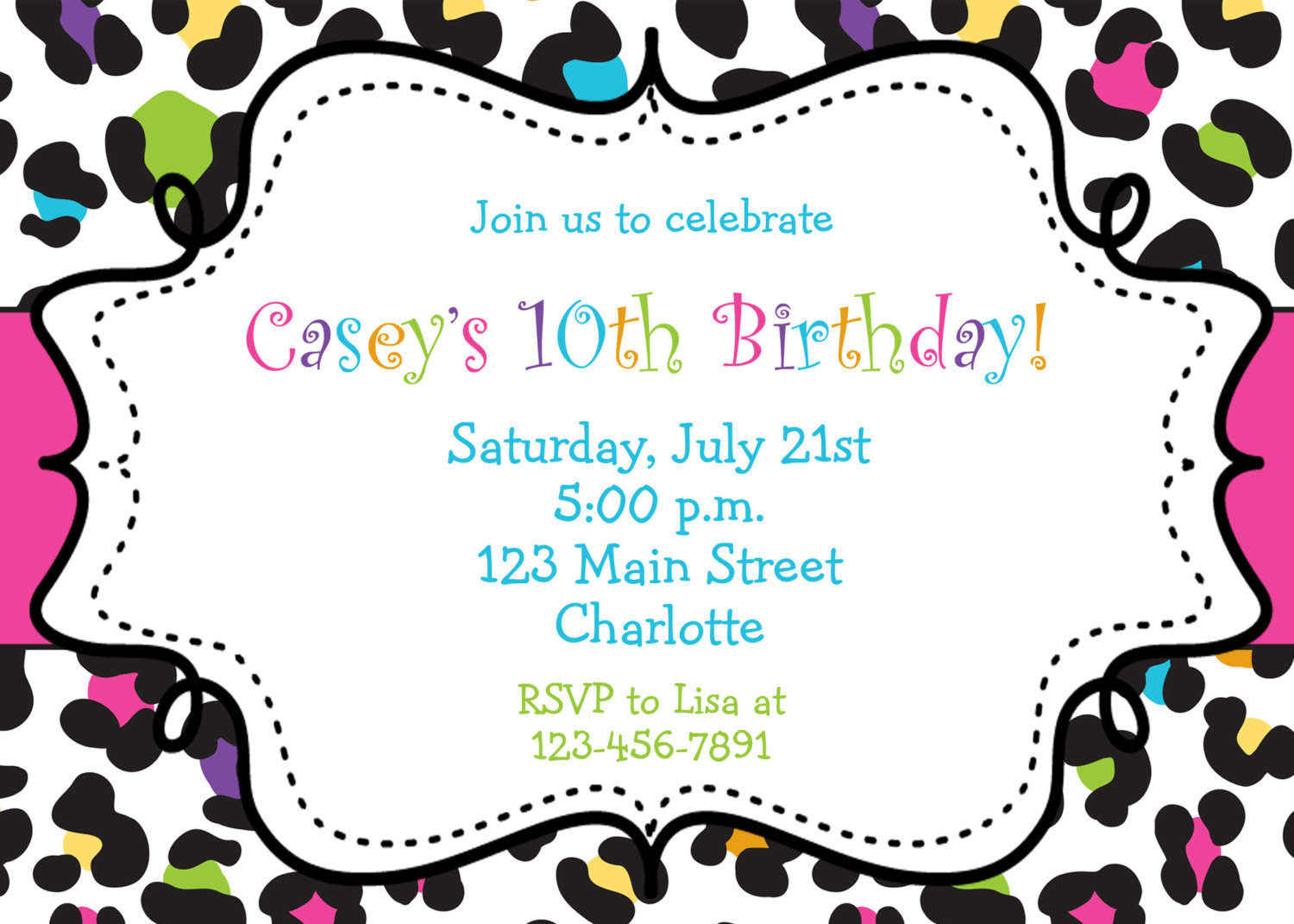 Free Free Printable Bowling Party Invitation Templates, Download - Free Printable Zebra Print Birthday Invitations