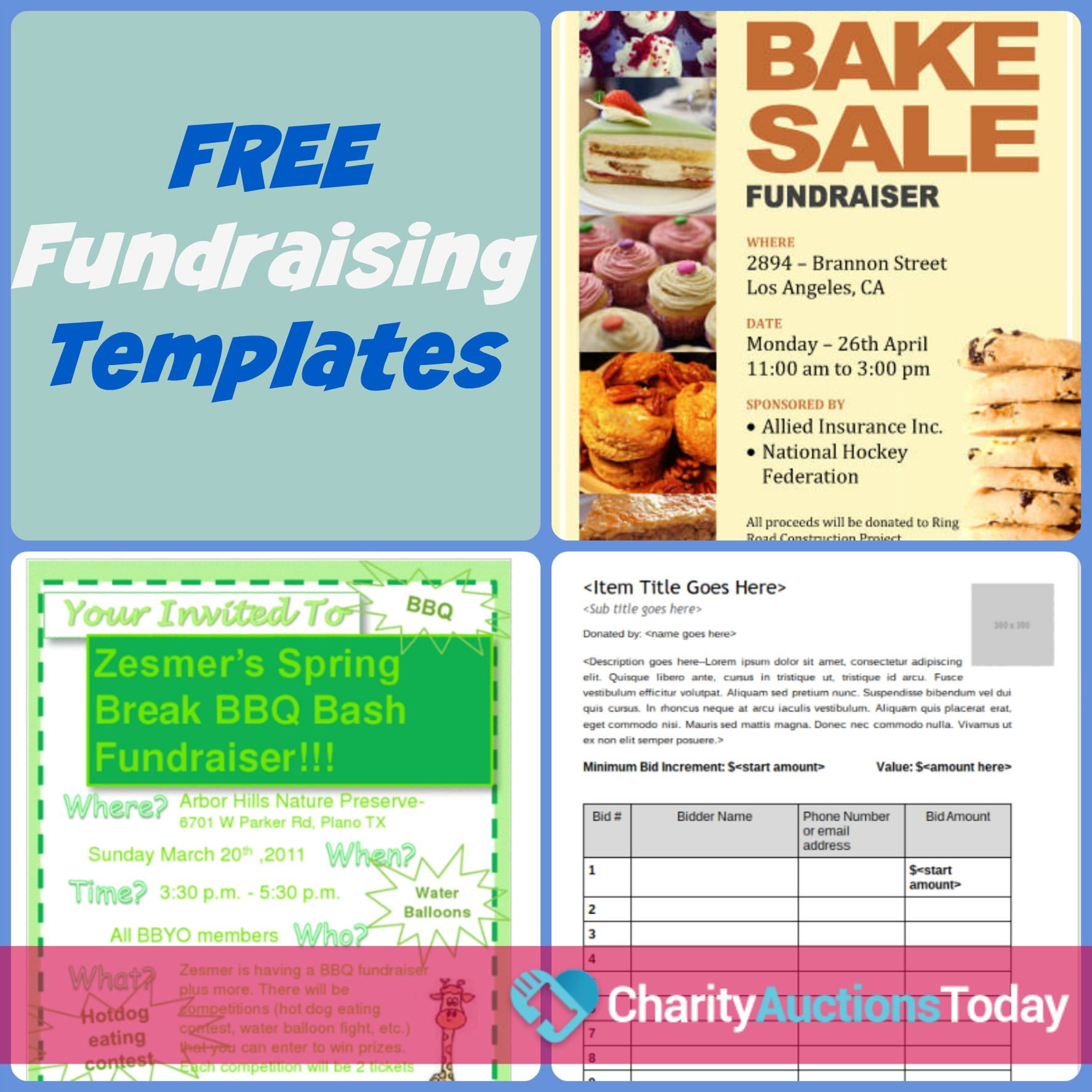Free Fundraiser Flyer | Charity Auctions Today - Free Printable Event Flyer Templates