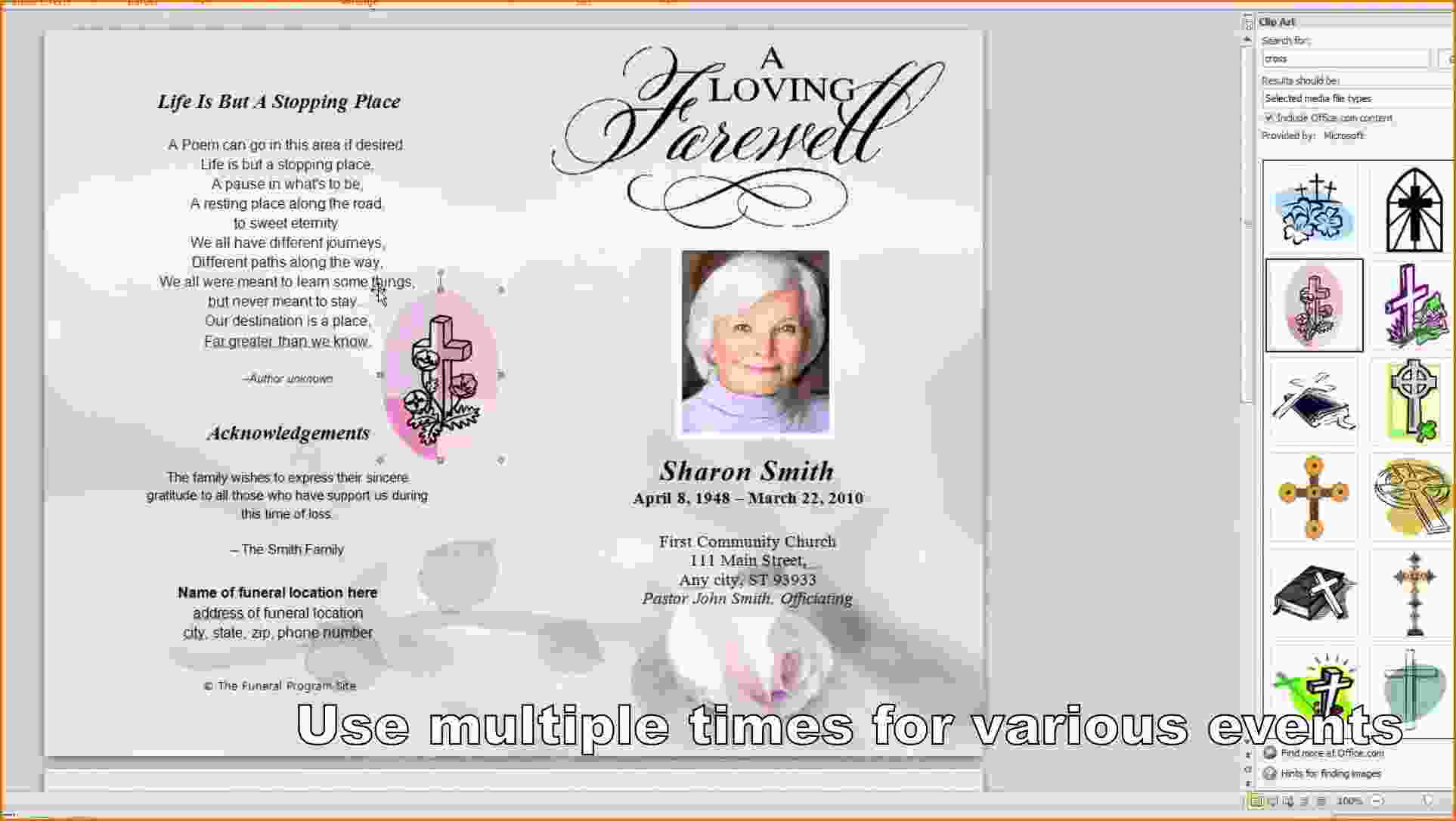 Free Funeral Program Template Microsoft Word Maxresdefault New - Free Printable Memorial Card Template