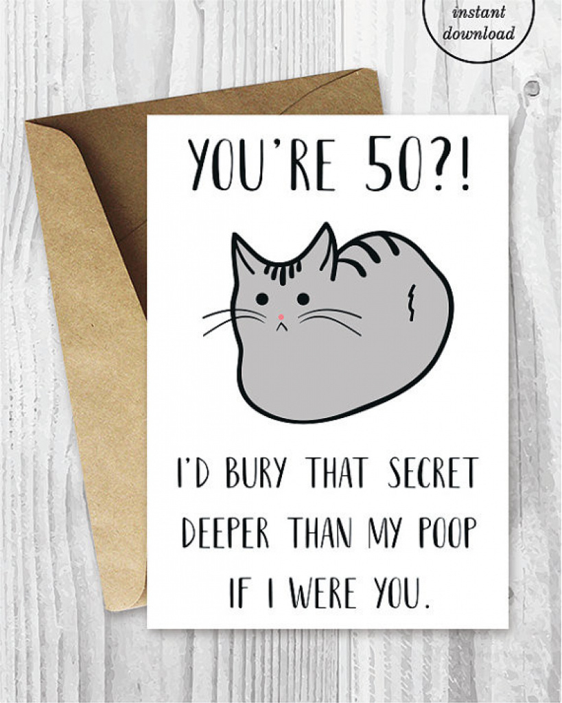 Free Funny 50Th Birthday Cards | Dozor With Free Printable 50Th - Free Printable 50Th Birthday Cards Funny