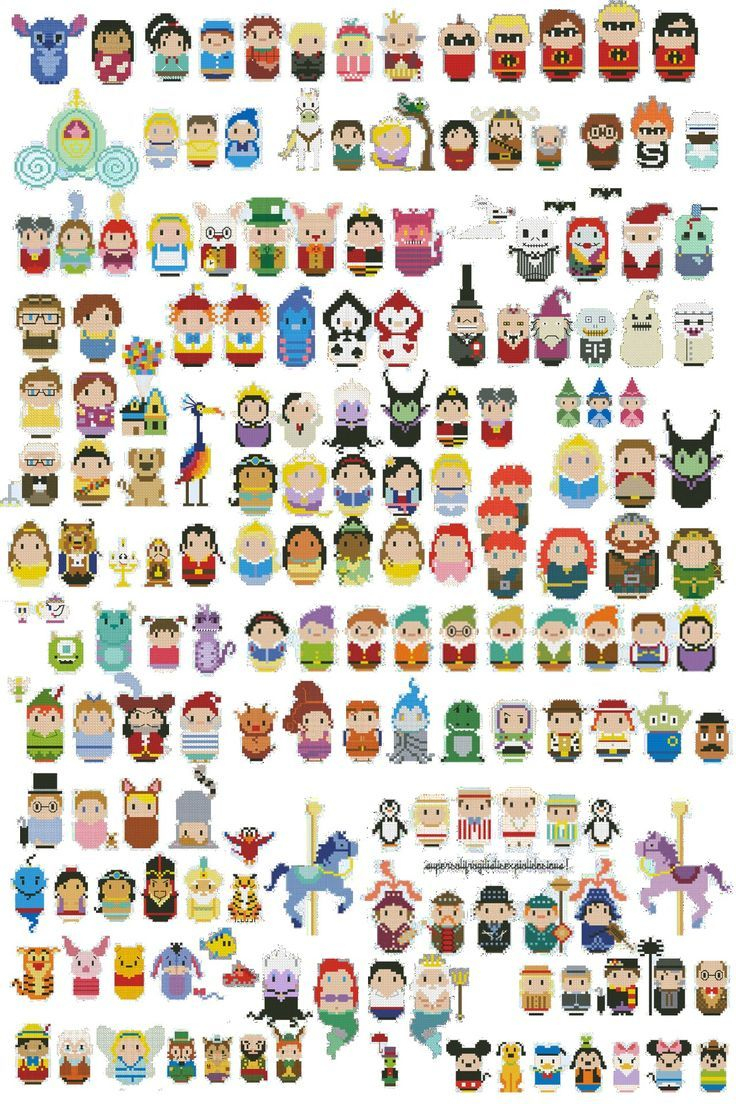 Free Geeky Cross Stitch Patterns [Printables] | Point De Croix - Free Printable Disney Stories