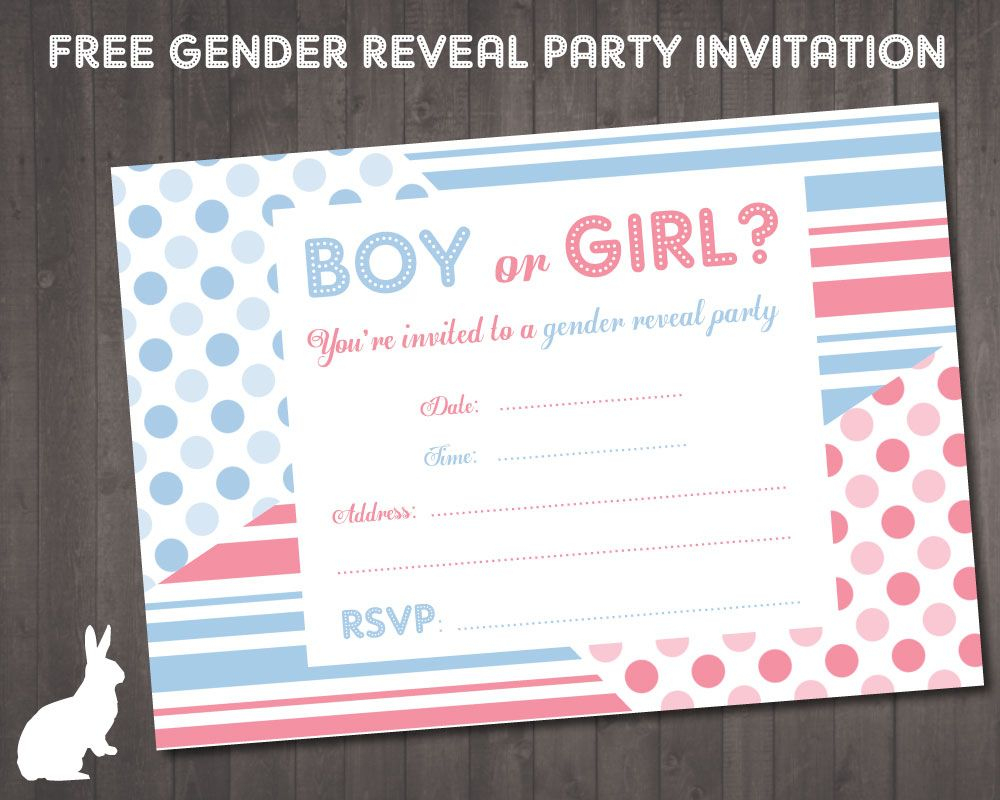 Free Gender Reveal Party Invitation | Ruby And The Rabbit | Kala - Free Printable Gender Reveal Templates