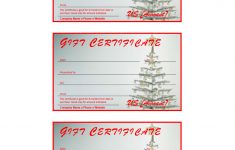 Free Printable Xmas Gift Certificates