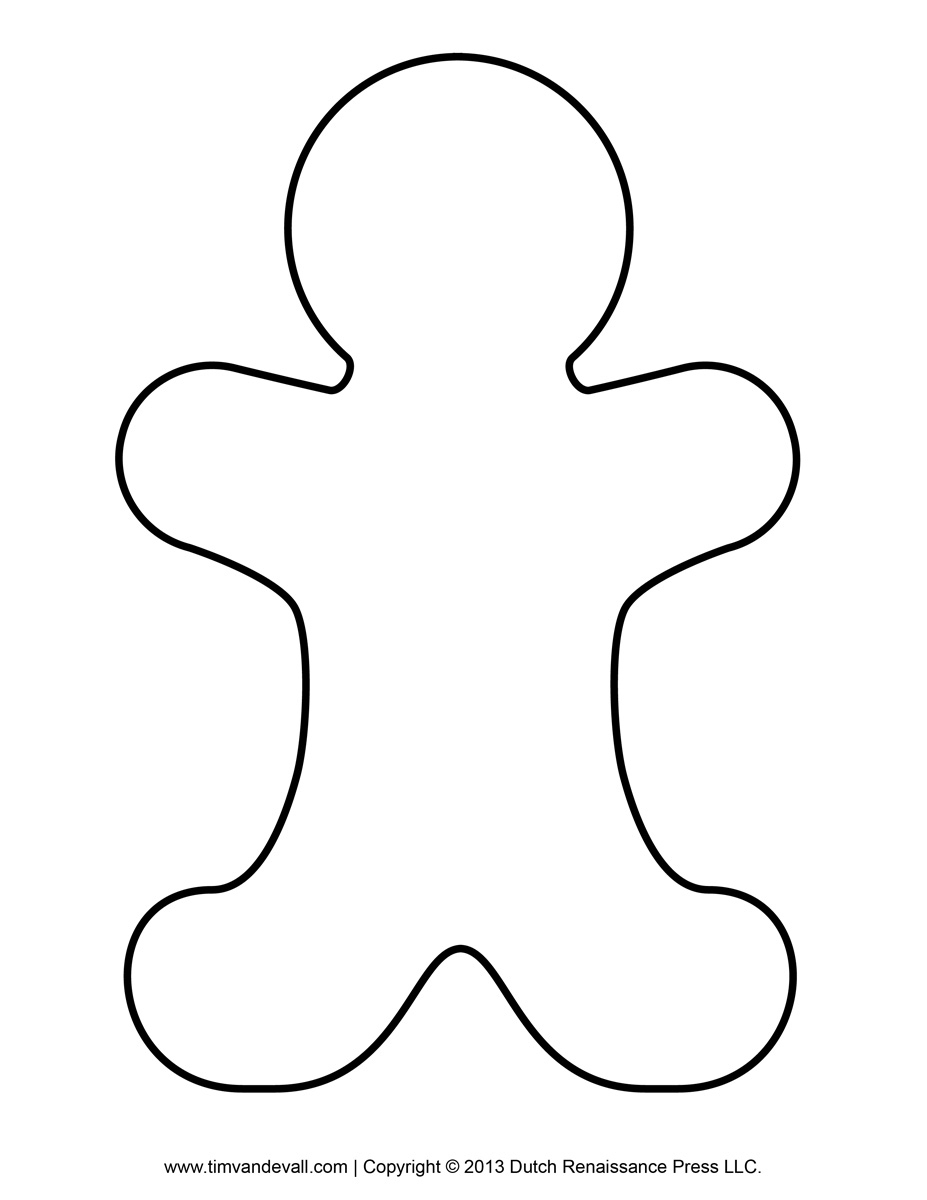 Free Gingerbread Man Outline, Download Free Clip Art, Free Clip Art - Gingerbread Template Free Printable
