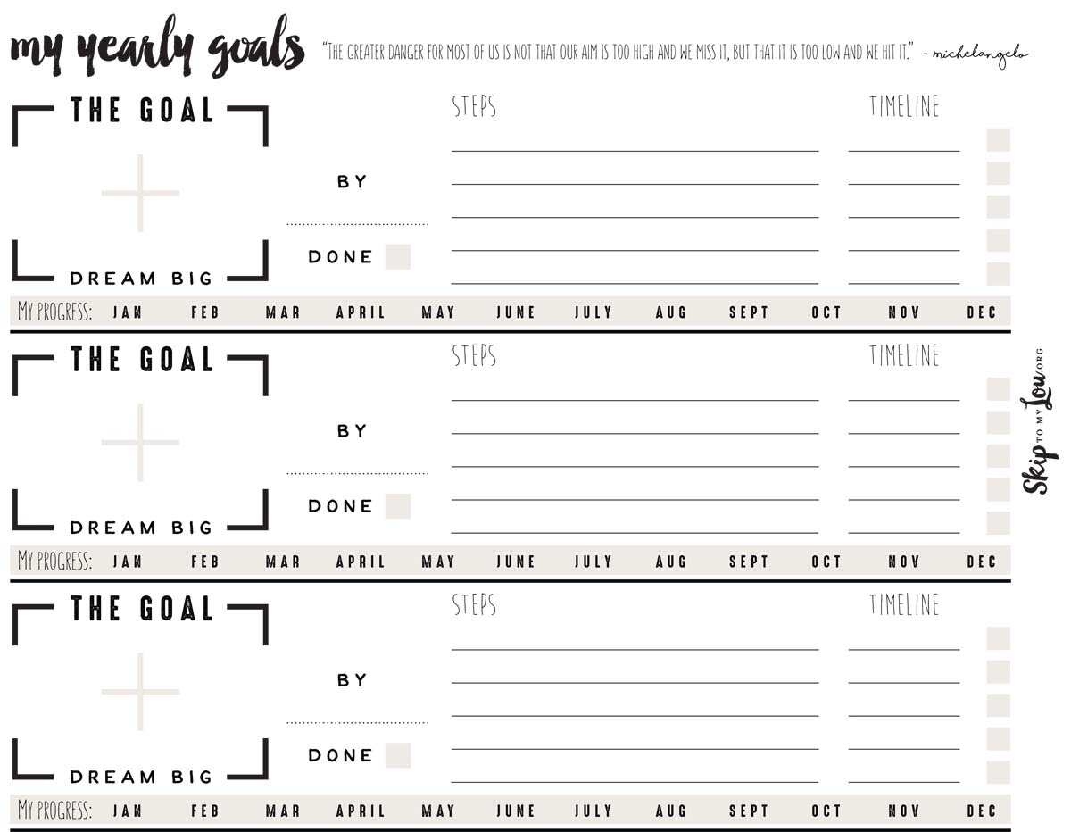 Free Goal Setting Worksheets | Skip To My Lou - Free Printable Goal Setting Worksheets For Students