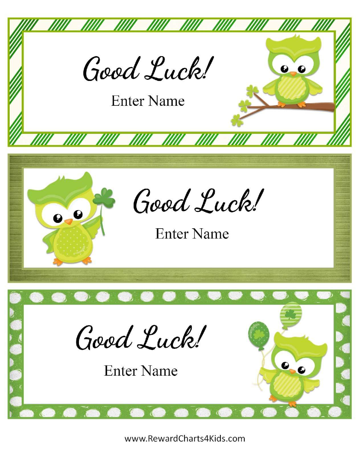 Free Printable Good Luck Cards | Free Printable