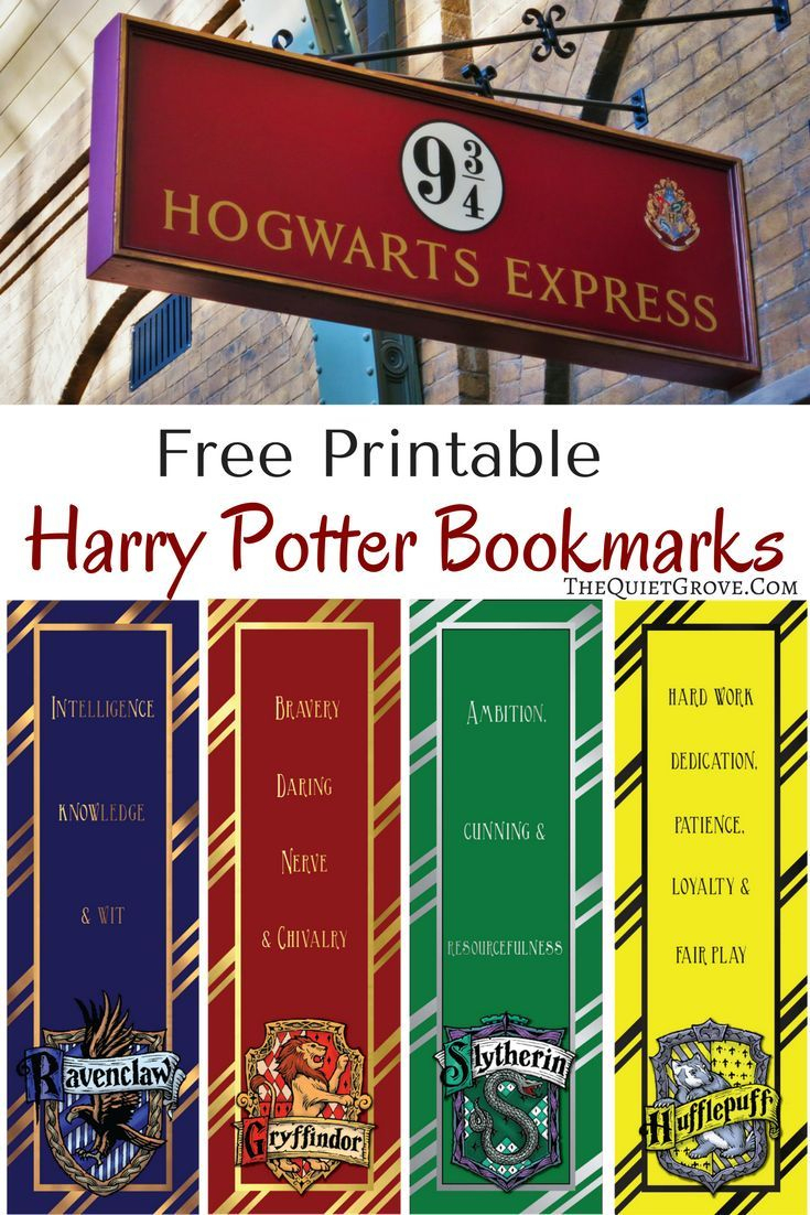 Free Harry Potter Printable Bookmarks | Fabnfree // Freebie Group - Free Printable Harry Potter Pictures