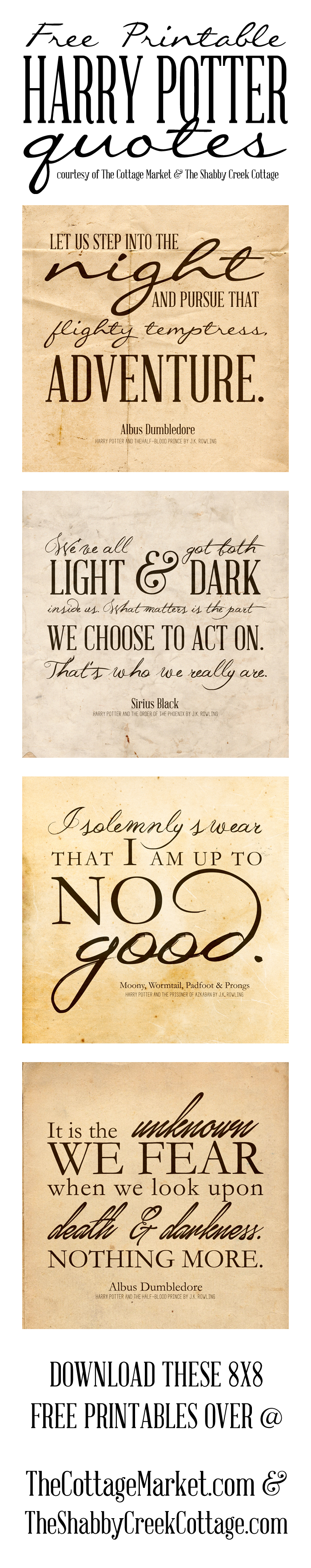 Free Harry Potter Quotes Printables | All About Harry Potter - Free Printable Harry Potter Posters