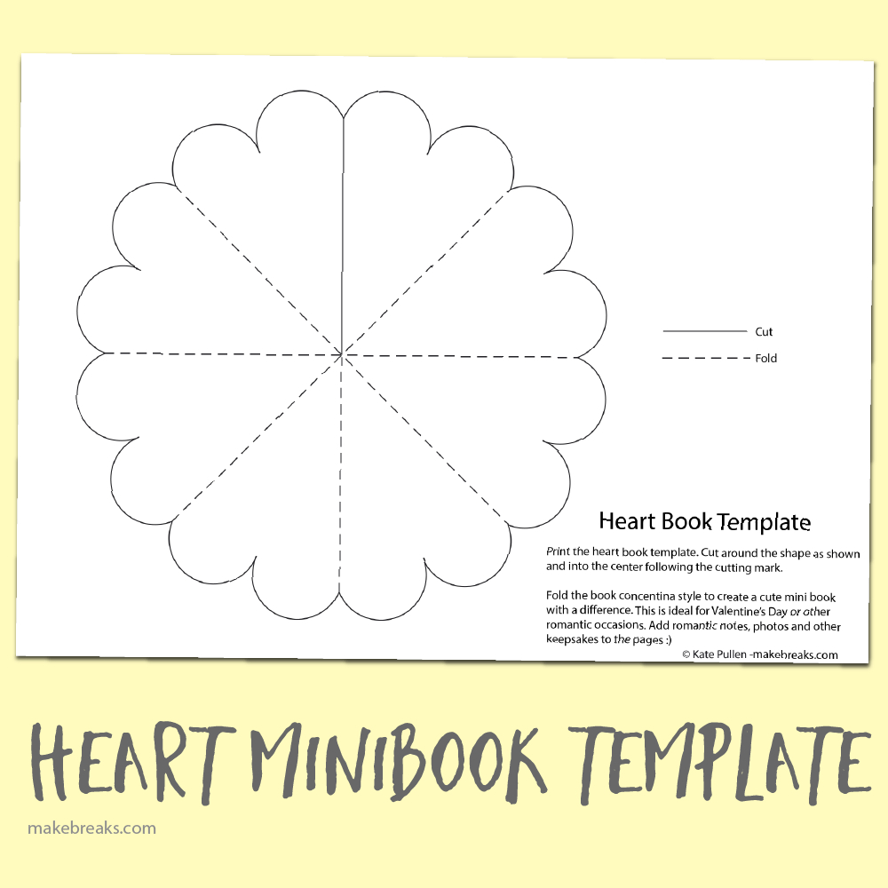 Free Heart Minibook Template | Teaching | Mini Books, Heart Shapes - Free Printable Mini Books