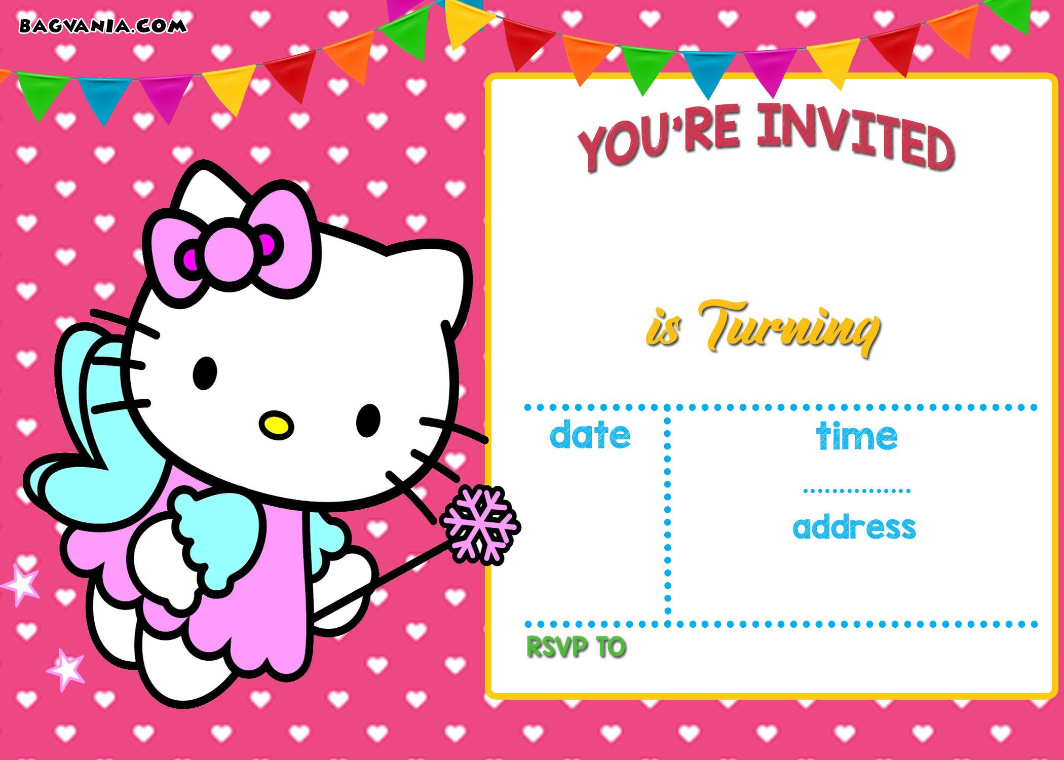 Free Hello Kitty Invitation | Free Printable Birthday Invitation - Free Printable Hello Kitty Baby Shower Invitations