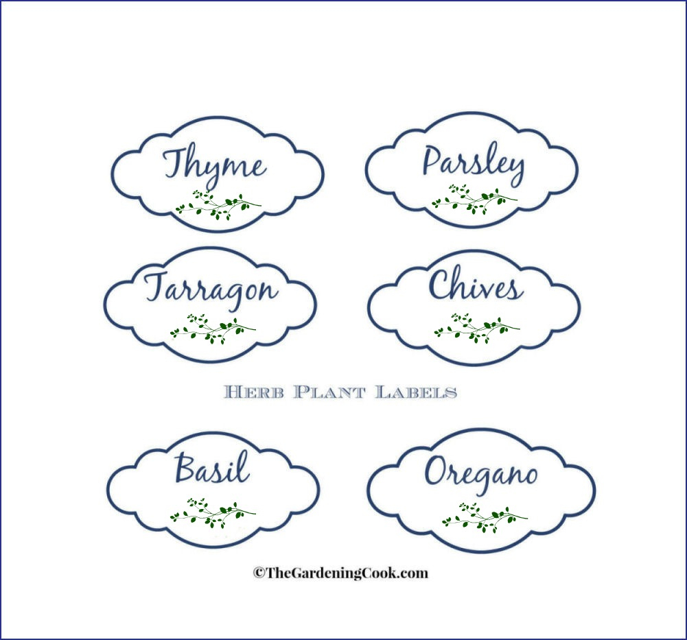 Free Herb Plant Labels For Mason Jars And Pots - The Gardening Cook - Free Printable Herb Labels