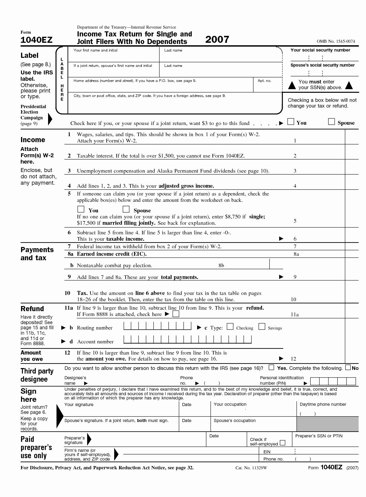 Free Irs Forms 1040Ez #7367612180561 – 2013 Federal Tax Form 1040Ez - Free Printable Irs 1040 Forms