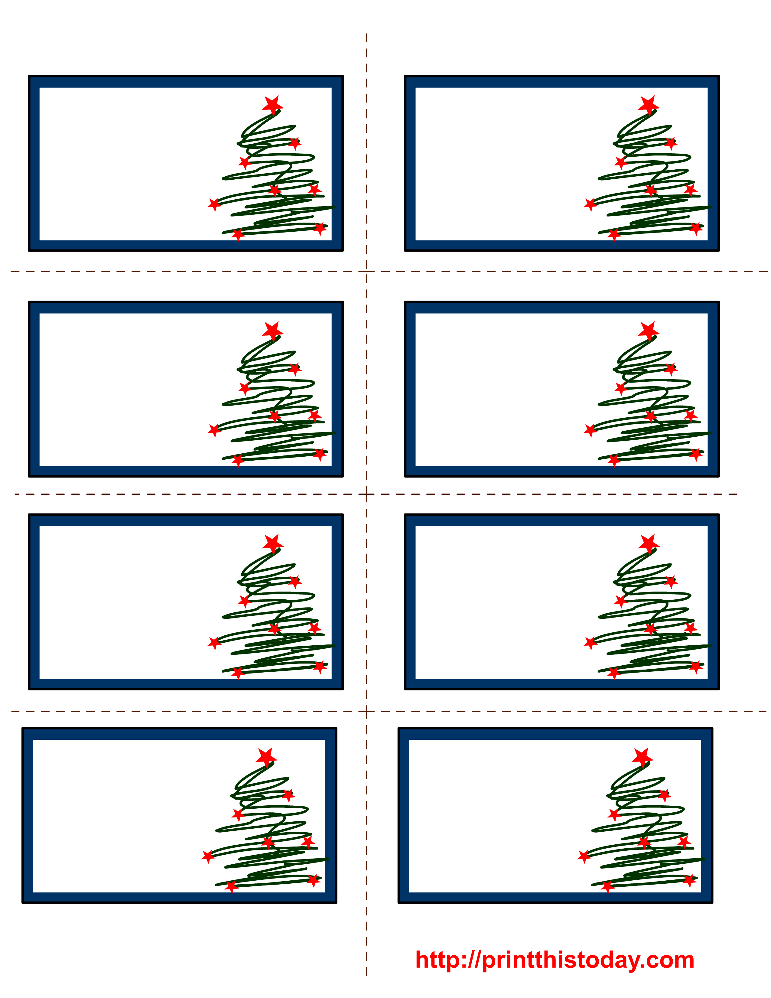 Free Labels Printable | Free Printable Christmas Labels With Trees - Christmas Labels Free Printable Templates