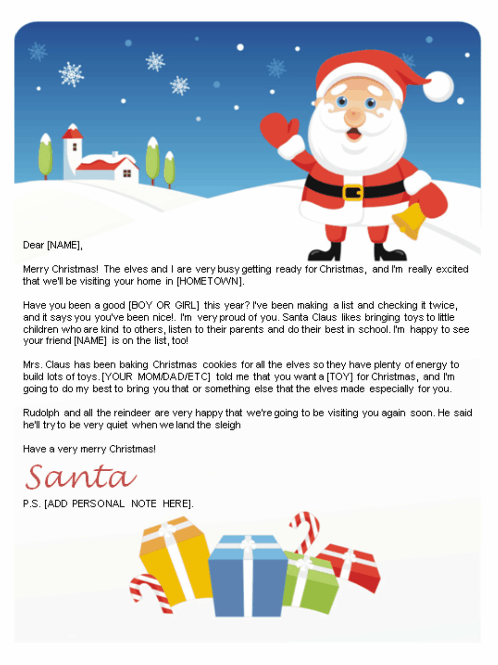 Free Letters From Santa | Santa Letters To Print At Home - Gifts - Free Printable Christmas Letters