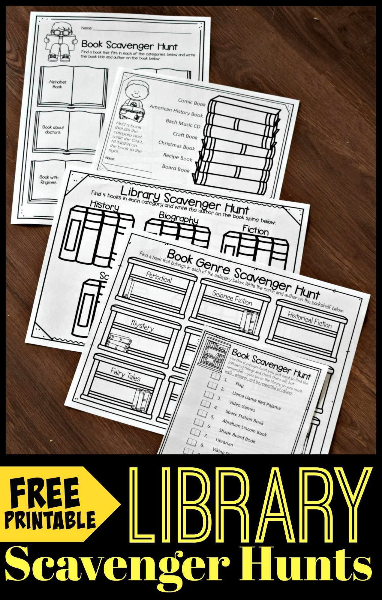 Free Library Scavenger Hunt | Www.123Homeschool4Me | Library - Free Library Skills Printable Worksheets