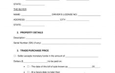 Free Printable Bill Of Sale Form