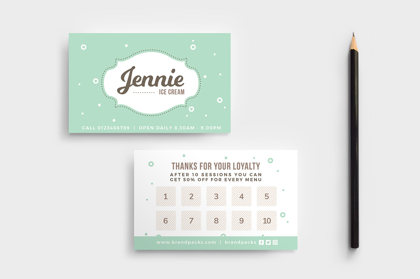 Free Loyalty Card Templates - Psd, Ai &amp;amp; Vector - Brandpacks - Free Printable Loyalty Card Template