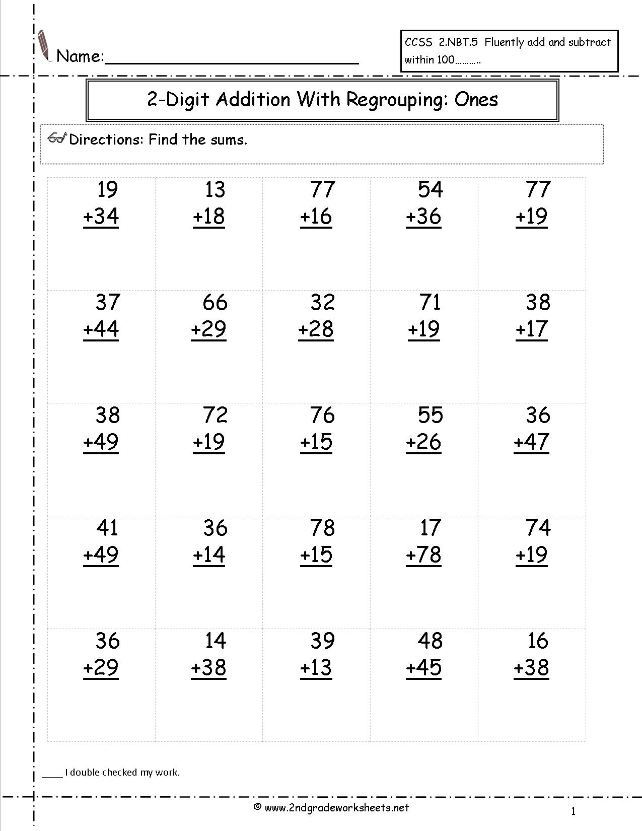 Free Math Worksheets And Printouts - Free Printable Activity Sheets For 2Nd Grade