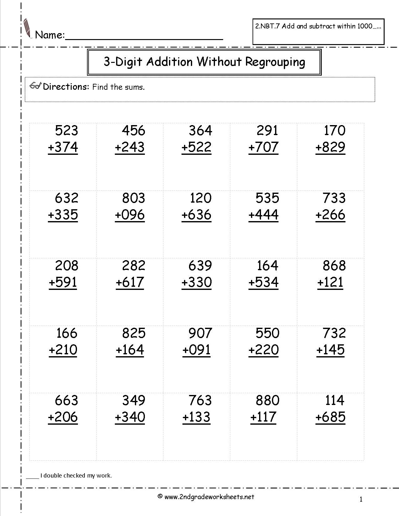 Free Math Worksheets And Printouts - Free Printable Math Worksheets Addition And Subtraction