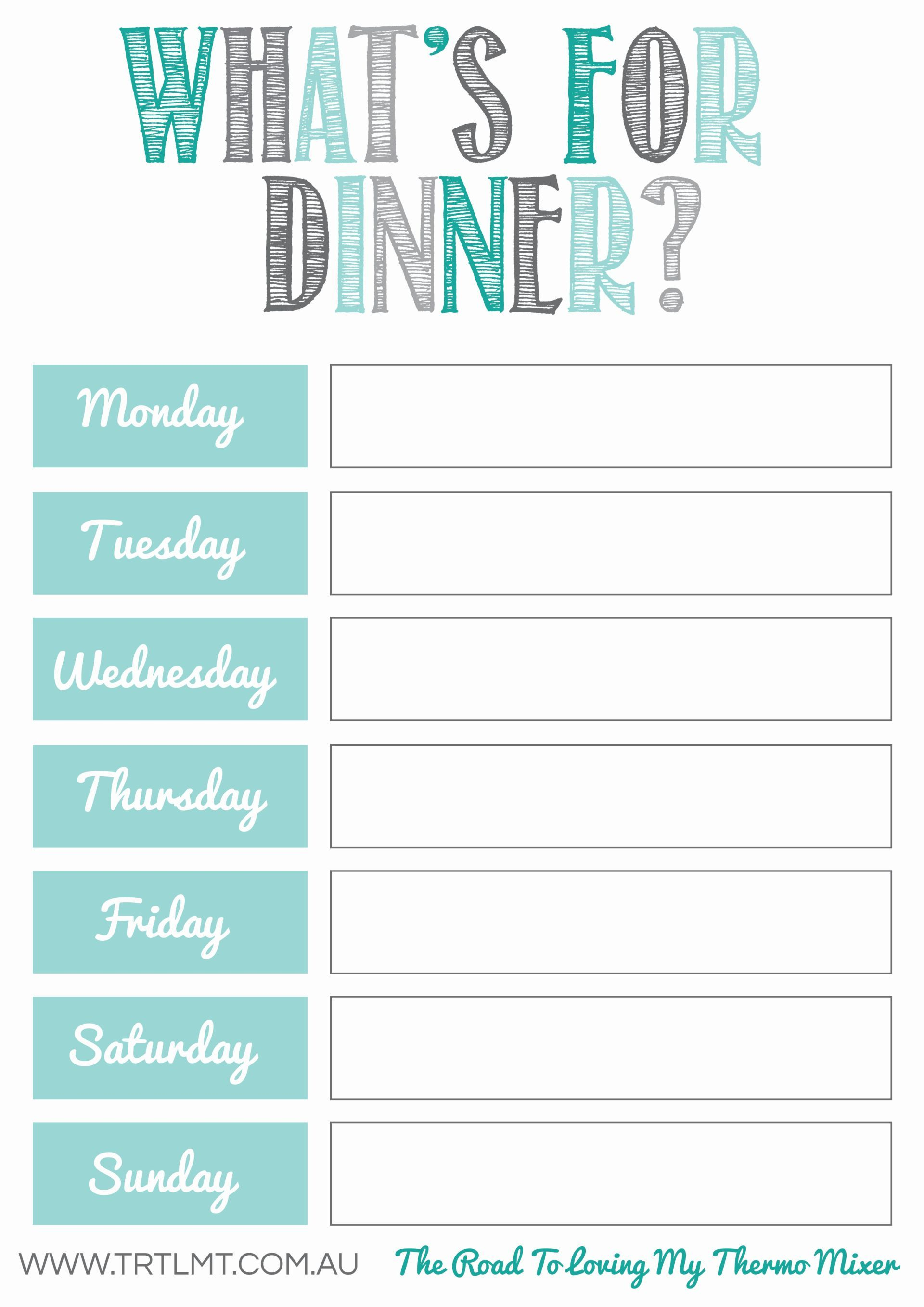 Free Meal Planning Printables | *printables* | Pinterest - Free Printable Weekly Meal Planner