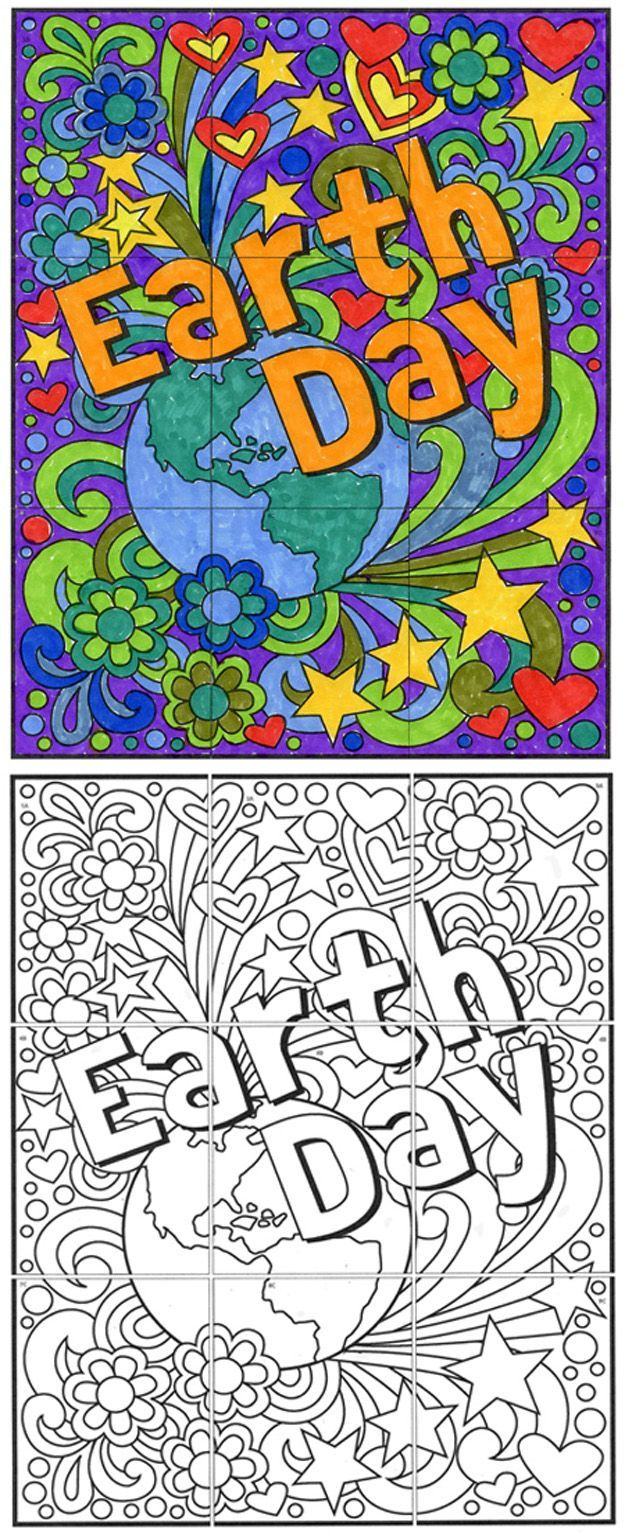 Free Mini Earth Day Mural | Earth, Minis And Activities - Free Printable Murals